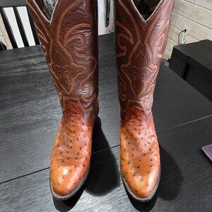 Larry Mahan Ostrich boots Size 8.5D